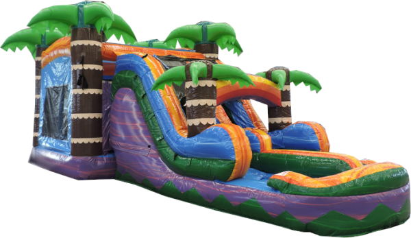 Tiki Plunge Water Combo with Double Waterslide