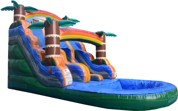 15' Tiki Plunge Double Waterslide